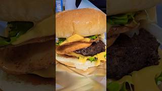 TURKEY HAM amp CHEESE BEEF BURGER hamburger shortsvideo shortsfeed shortvideo shorts short [upl. by Nowahs798]