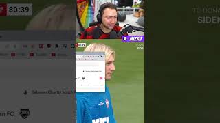 Mizkif reacts to XQC rating in SIDEMEN CHARITY MATCH [upl. by Nlycaj]