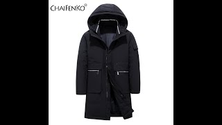 CHAIFENKO Brand Winter Warm Down Jacket Men Casual Windproof Thick Hooded Parkas Men Solid Fashion [upl. by Nna]