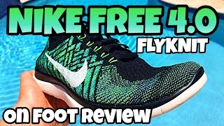 Nike Free Run 40 Flyknit Review  On Foot [upl. by Sadella]