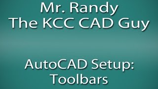 AutoCAD 2015 Turning on Toolbars [upl. by Esilahs297]