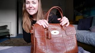 Mulberry Bayswater Tan Croc Effect  Review [upl. by Nnaeed909]