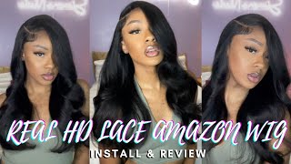 HD LACE AMAZON WIG REVIEW amp INSTALL  real HD lace 26quot amazon unit  DOCRIT HAIR AMAZON [upl. by Ennairda]