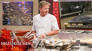 Gordon Ramsay Cooks AGAINST The Chefs in Hells Kitchen [upl. by Gretchen]