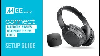 MEE audio Connect T1CMA Headphone System Bundle for TV  Setup Guide [upl. by Naitsirk]