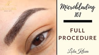 FULL MICROBLADING PROCEDURE TUTORIAL  Step by Step [upl. by Drauode]