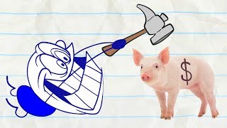 Pencilmate Wants the Money in NOTORIOUS PIG  Pencilmation Cartoons [upl. by Elletnuahs]