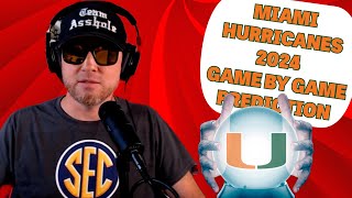 2024 MIAMI HURRICANES GAME BY GAME PREDICTION  COLLEGE FOOTBALL [upl. by Resiak]