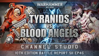 10th Edition Blood Angels vs Leviathan Tyranids Warhammer 40K Battle Report 1750pts [upl. by Amihc]