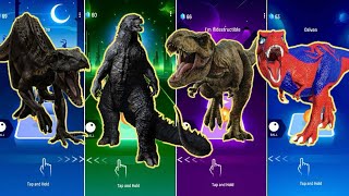 🦖 Indoraptor vs Godzilla vs Jurassic World vs TRex Spider Man  Coffin Dance 🪩 [upl. by Yelahc484]