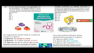 💡 25 QUIZ LOGICA quantità sconosciute con frazioni alphatest medicina concorsi [upl. by Amhsirak]