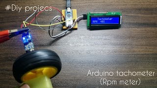 How to make TachometerRPM Meter using arduino  ir tachometer  i2c lcd [upl. by Noeruat]