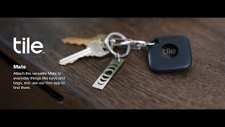 Tile Mate 2022 1PackBlack Bluetooth Tracker Keys Finder and Item Locator for Keys Bags [upl. by Enrahs600]