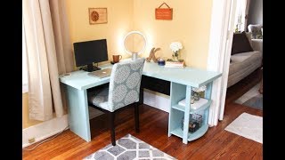 How To Update IKEA Desk With A Bigger Top [upl. by Lambart]