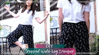 DIY Cropped WideLeg Trousers  Making Tilly amp the Buttons Safiya Trousers [upl. by Uttasta]