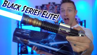 ObiWan Kenobi Black Series Elite Lightsaber Review [upl. by Adnwahsat]