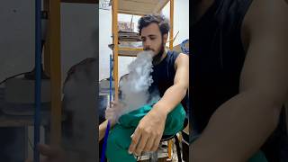 Shisha heavy smoke trick hookahbar smokelover trendingsong ringer smokerings shorts howto [upl. by Atikir534]