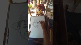 Live portrait art liveportrait portraitdrawing pencildrawing drawing reels shorts liveportr [upl. by Philipines]