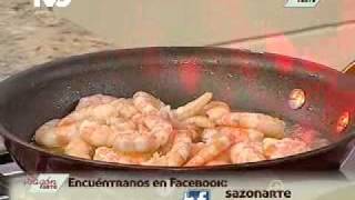 Receta para preparar Camarones al Coñac [upl. by Colbye515]