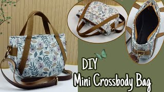 DIY Cara Membuat TasMini Crossbody Bag Tutorial amp Pattern [upl. by Lamag]