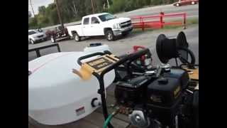 Dewalt 4200 PSI Honda Pressure Washer Trailer Package BE 1200w Generator Hose Reel Tank amp Blower [upl. by Imuya]