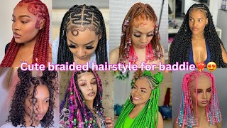 CUTE BRAIDED HAIRSTYLES 🔥😍 NEW BRAIDS HAIRSTYLES 2024✨ [upl. by Roxi]