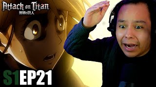 Attack on Titan 1x21💥El equipo de Levi y la Titán hembra  REACCIÓN [upl. by Kroo]