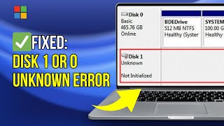 4 Ways to FIX “Disk 1 or Disk 0 Unknown Not Initialized” No Data Loss [upl. by Arundel631]