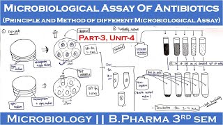 Microbiological assay of antibiotics  Principle and method of different microbiological assay  P3 [upl. by Ria]