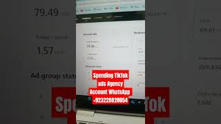 Spending TikTok ads Agency Account Pakistan  TikTok ads Agency Account Worldwide [upl. by Lananna]