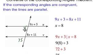 Geometry Ch 33 Proving Lines Parallel [upl. by Akirrehs917]