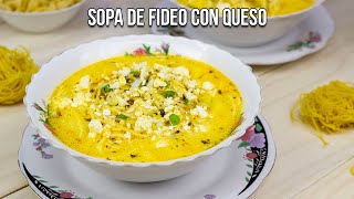 SOPA DE FIDEO CON QUESO [upl. by Cacilia]