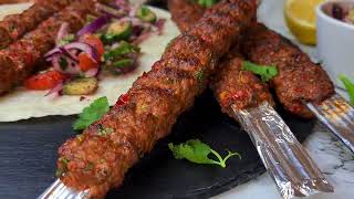 Homemade Turkish Adana Kebab Recipe  Adana Kebab with DIY BBQ Skewers  TurkishStyle Kebab [upl. by Rebeh220]