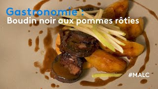 Gastronomie  boudin noir aux pommes rôties [upl. by Senskell]