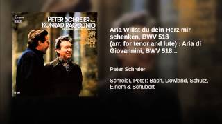 Aria Willst du dein Herz mir schenken BWV 518 arr for tenor and lute  Aria di Giovannini [upl. by Crowley115]