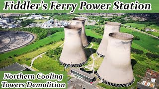 Fiddlers Ferry 4 Northern Cooling Towers Demolition [upl. by Dajma445]