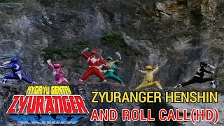 Kyouryuu Sentai Zyuranger Henshin and Roll CallHD [upl. by Anitsrik]