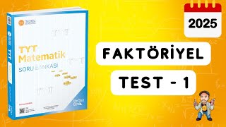 345 TYT MATEMATİK SORU BANKASI ÇÖZÜMLERİ  FAKTÖRİYEL  TEST 1  2025 [upl. by Ttihw530]