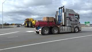 🚛 Doolans Heavy Haulage are hauling two Kotmatsu mining dump trucks [upl. by Adara232]