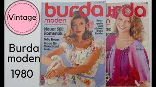 Burda Moden 1980  Revistas de Patrones Vintage [upl. by Alebasi]