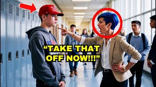 Woke Principal Suspends Student For Wearing MAGA Hat Unaware That His Father Heads The School Board [upl. by Joelynn]