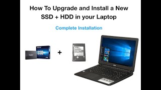 How Upgrade and Install SSD  HDD In your Laptop Acer Aspire ES1 [upl. by Dagmar]