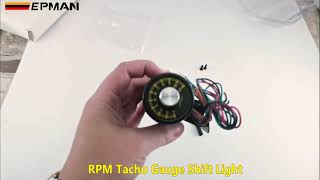 Tachometer RPM Gauge Warning LED Shift Light [upl. by Hadleigh]