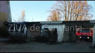 Incendiu în Constanţa la fosta fabrică de ţesături Integrata [upl. by Aanas]