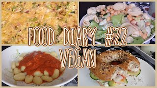 FOOD DIARY 22  vegan  5 Tage  Gnocchi Salate Quiche Bagels etc [upl. by Gisele]