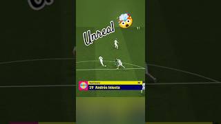 Crazy goal by free Iniesta ✌🏻 low rating high skill 🤯 football fifa pes efootball2025 goals [upl. by Anicnarf]