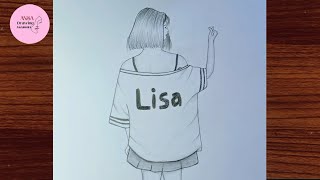 how to draw lisa drawing  step by step drawing  easy drawing [upl. by Ailalue]