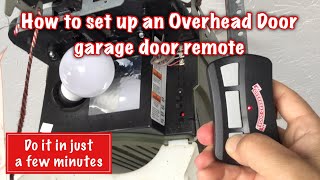 Dad Sets Up New Garage Door Remote Overhead Door [upl. by Yltnerb]