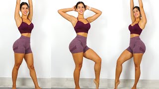 Slim Stomach Round Butt and Sexy Legs Home Workout No Equipment Needed [upl. by Namharludba]