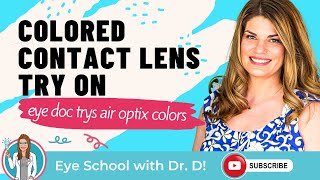 Eye Doc Tries Every Color of Air Optix Colors  Colored Contact Lens Try On [upl. by Keary]